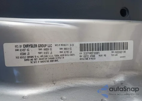 2014 Fiat 500 Pop from USA, damaged, VIN 3C3CFFAR5ET252871